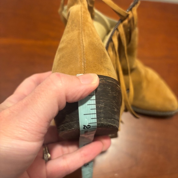 Mr. Wolf Women's Distressed Suede Fringe Ankle Boots Brown Size 37/6.5 Western - Picture 12 of 12